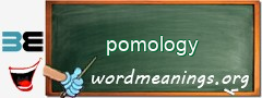 WordMeaning blackboard for pomology